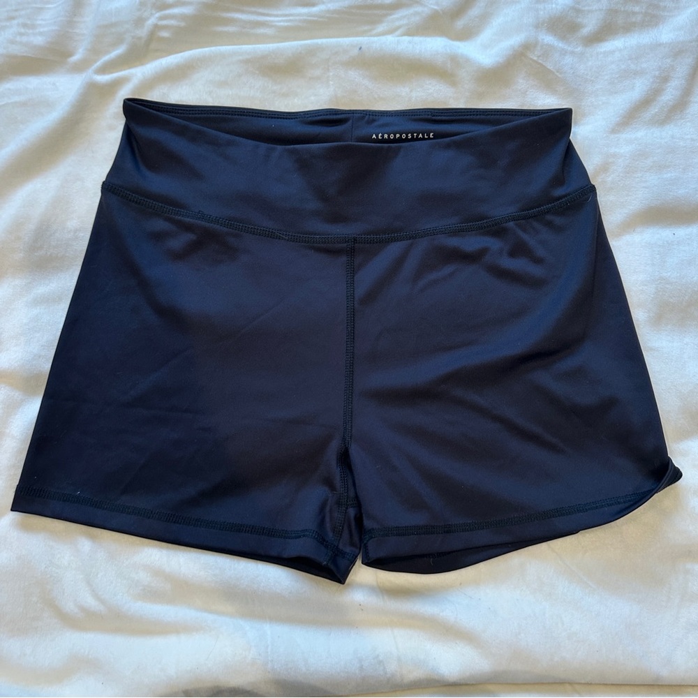 Black Aeropostale Biker Shorts, Size L, Like New
